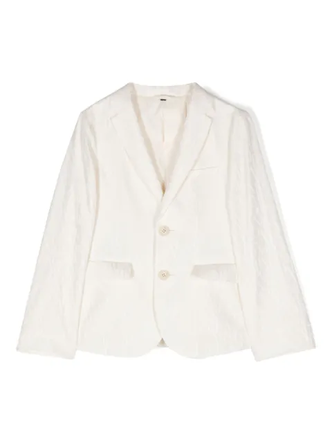 Emporio Armani Kids logo-jacquard blazer