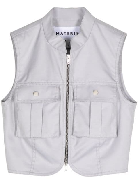 Materiel cropped cargo top