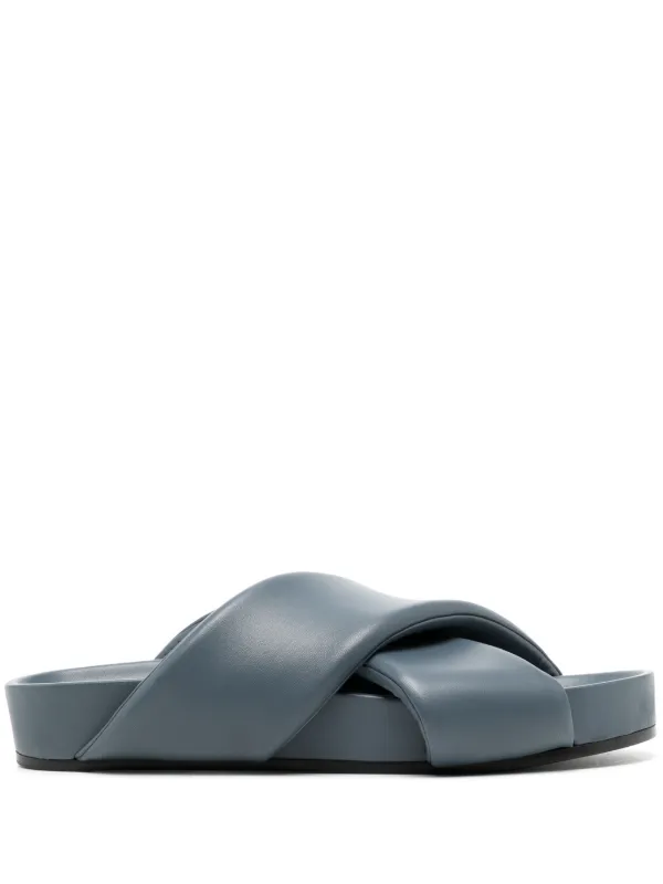 Jil Sander クロスストラップ レザーサンダル - Farfetch