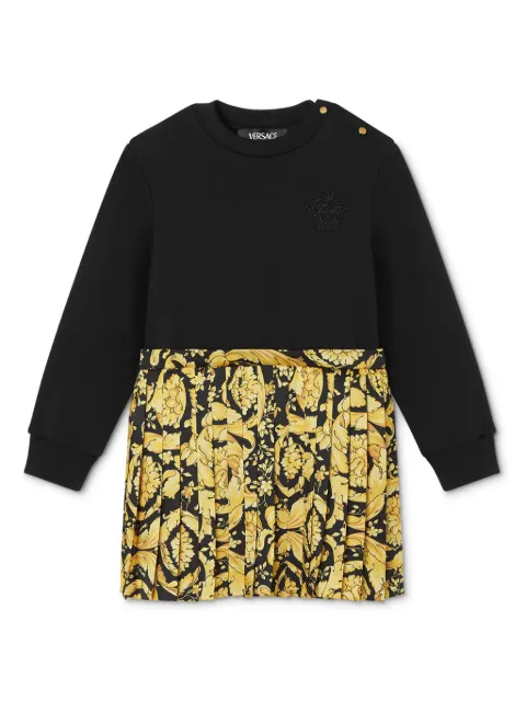 Versace Kids vestido con paneles y estampado Barroco