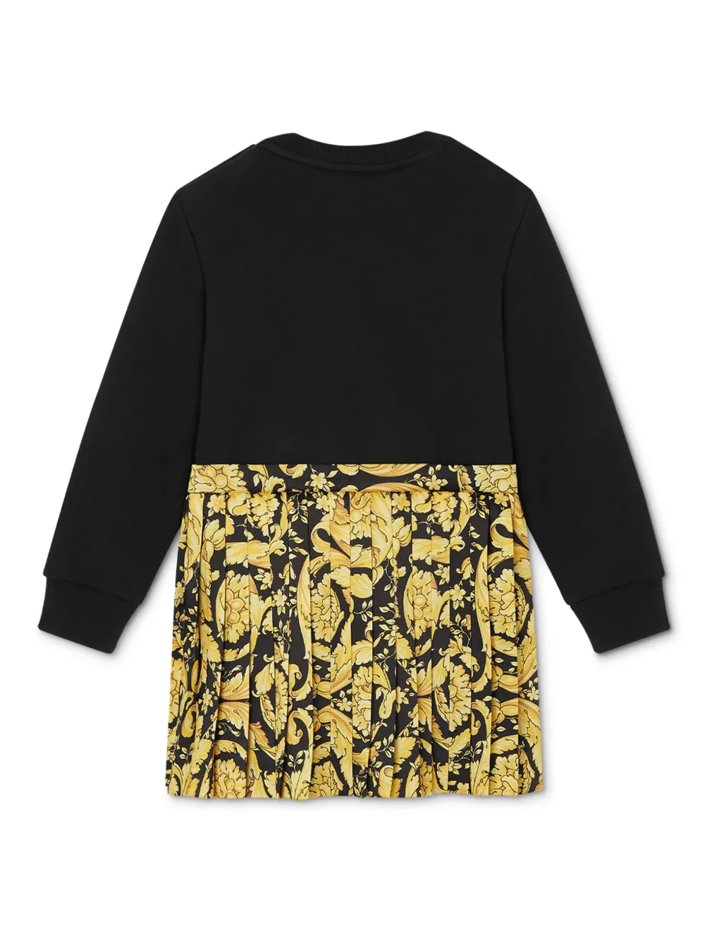 Versace Kids Jurk met barokprint - Zwart