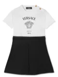 Versace Kids Medusa Head two-tone dress - White