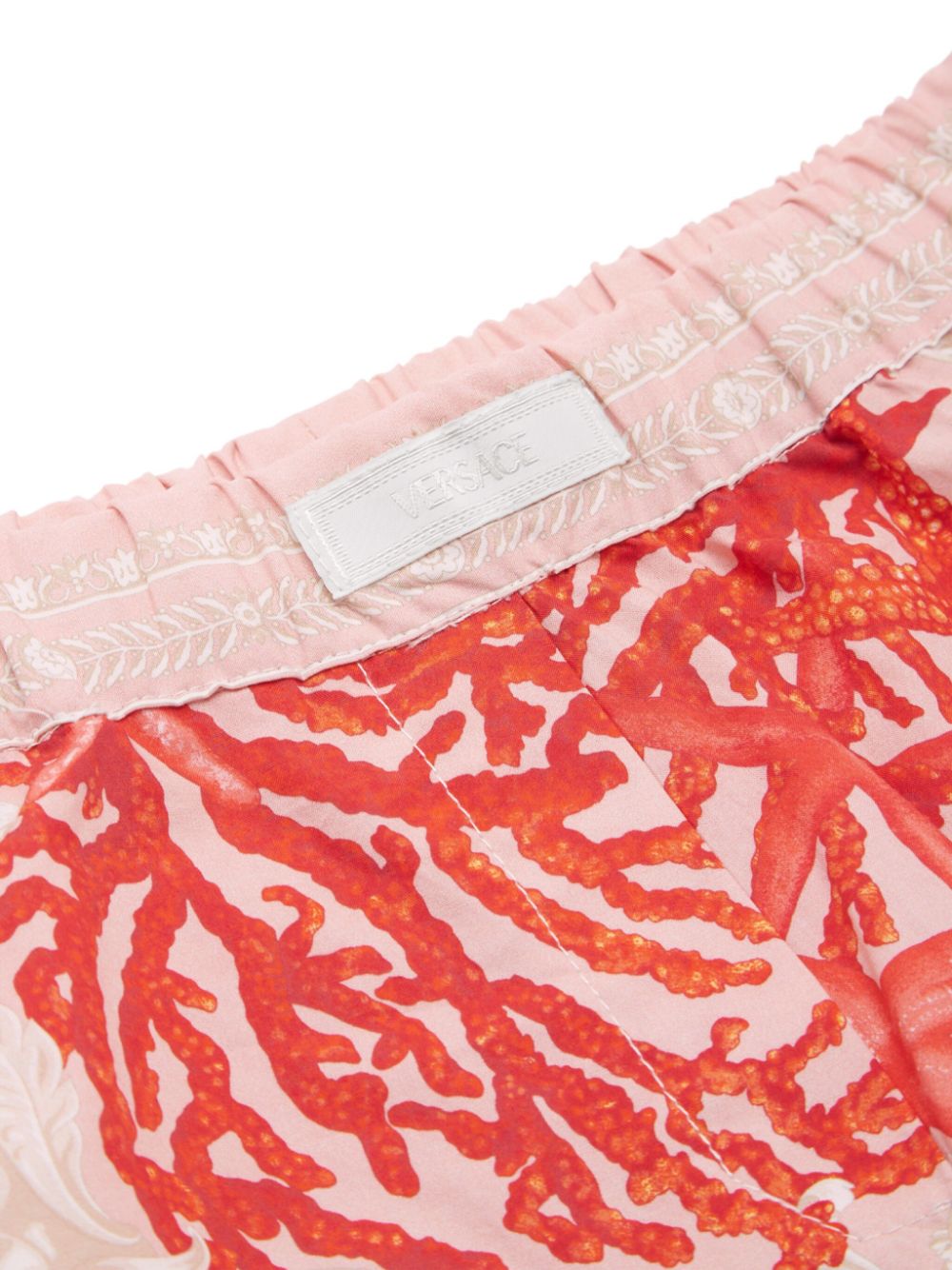 Shop Versace Barocco Sea Shorts In Pink