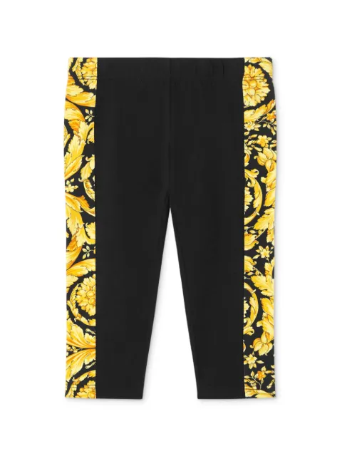 Versace Kids Barocco-print cotton leggings