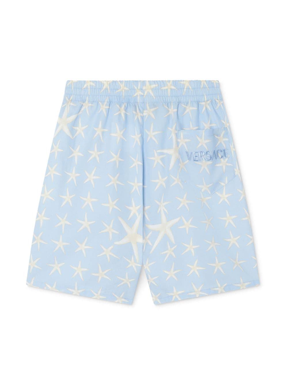 Shop Versace Stella Marina Bermuda Shorts In Blue