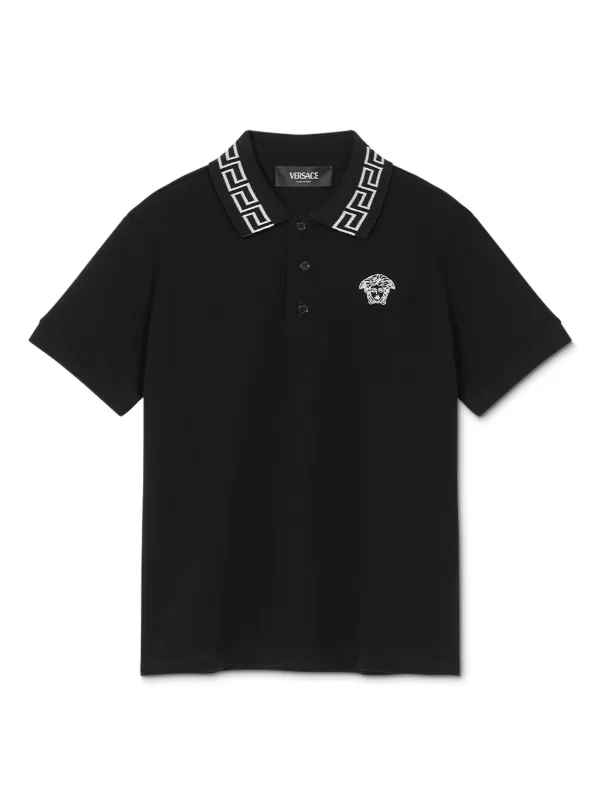 お値下げ　希少美品　VERSACE GRECA S/S Shirt Silk shirt with 'La Greca' pattern Versace - made in japan