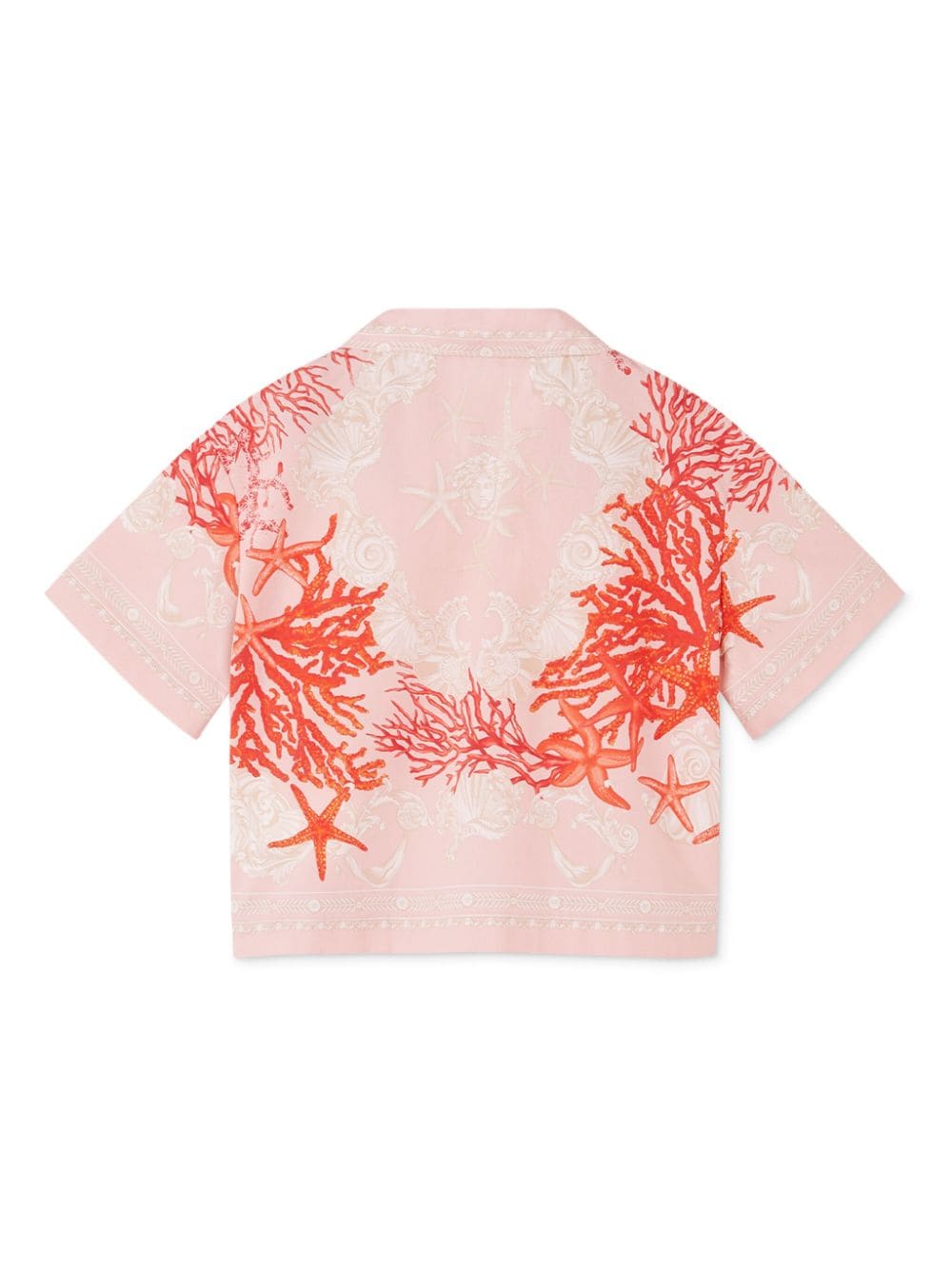Versace Kids Shirt met korte mouwen en print Roze