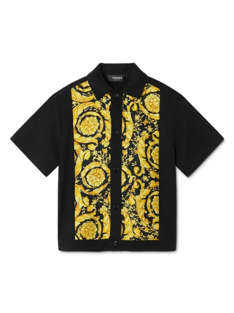 Versace Kids camisa manga corta con estampado Barocco