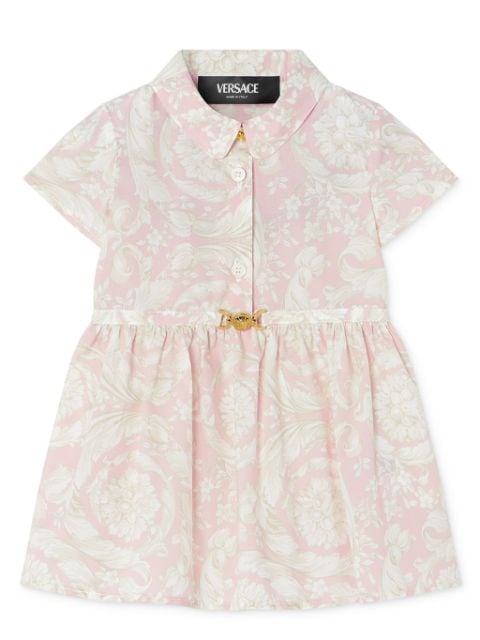 Versace Kids Barocco-print cotton dress