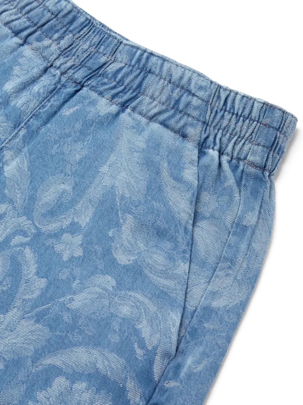 Versace Kids Denim shorts Blauw