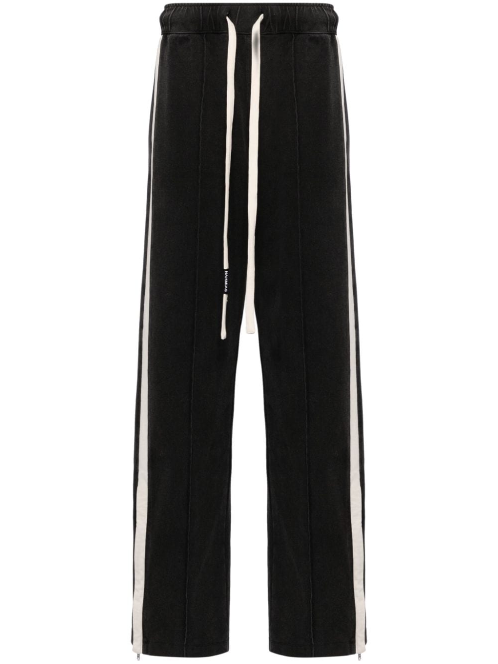 Nahmias Side-stripe Appliqué Jogger Trousers In Black