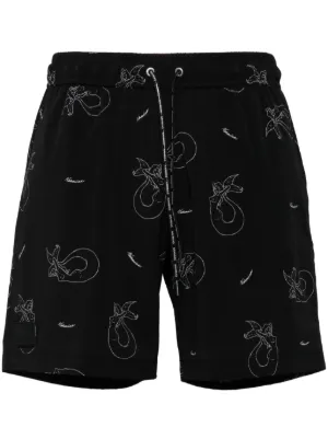 Denim Tears The Cotton Wreath ショートパンツ | ブラック | FARFETCH JP
