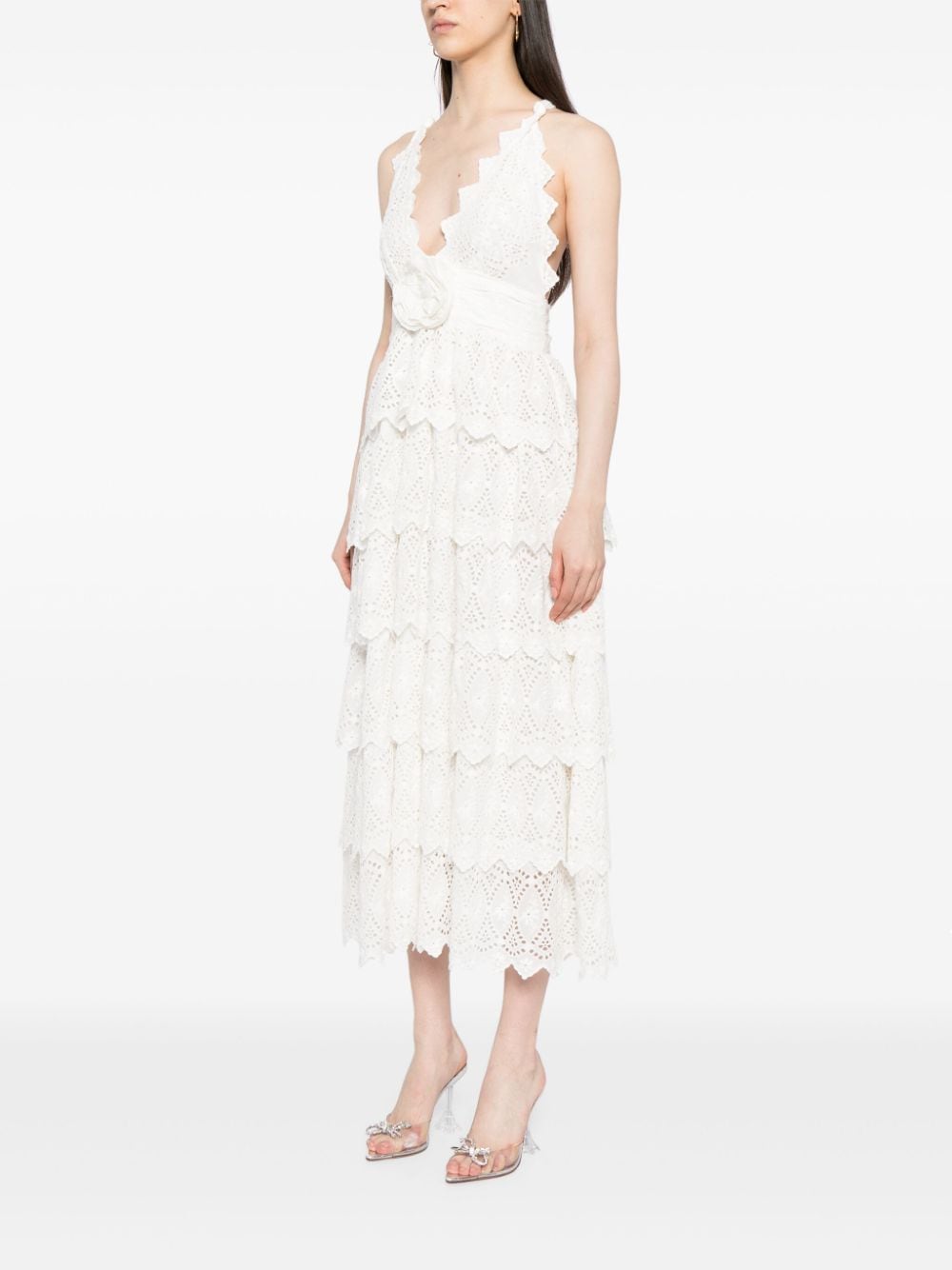 Shop Loveshackfancy Nevis Broderie-anglaise Cotton Maxi Dress In White