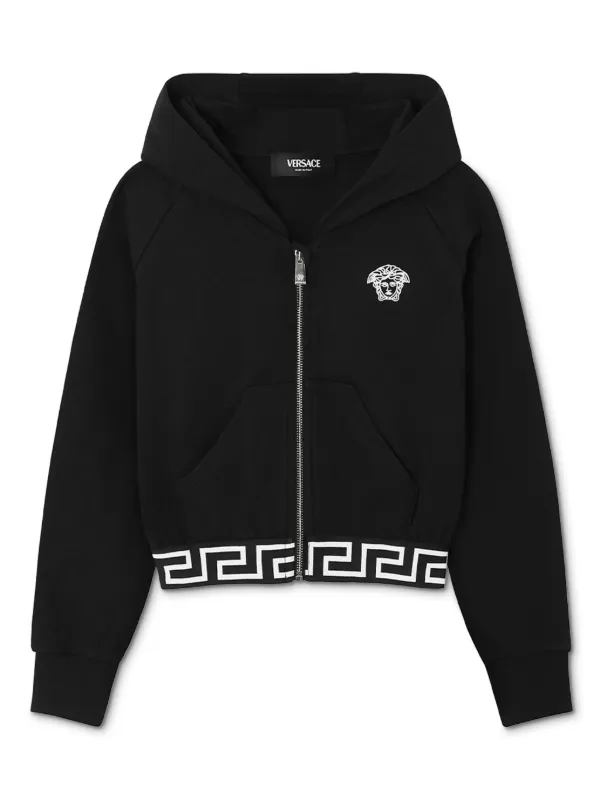 Versace Kids ジップアップ パーカー | ブラック | FARFETCH JP