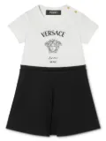 Versace Kids Medusa Head two-tone dress - Black