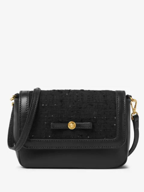 Versace Kids Gianni Ribbon tweed crossbody bag