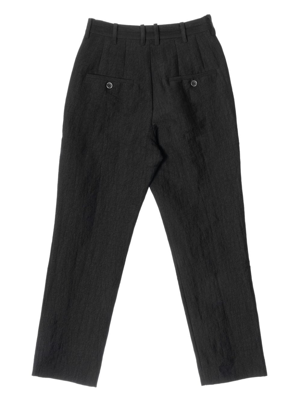 Shop Uma Wang Slim-fit Linen Trousers In Black