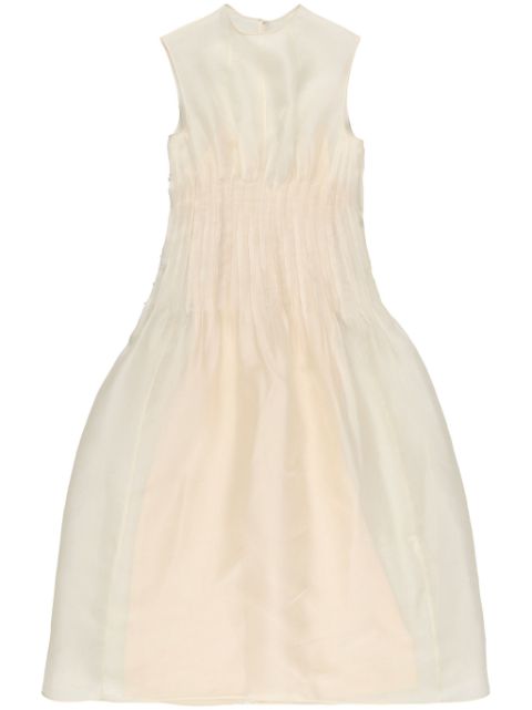 KHAITE Wes pintuck organza dress