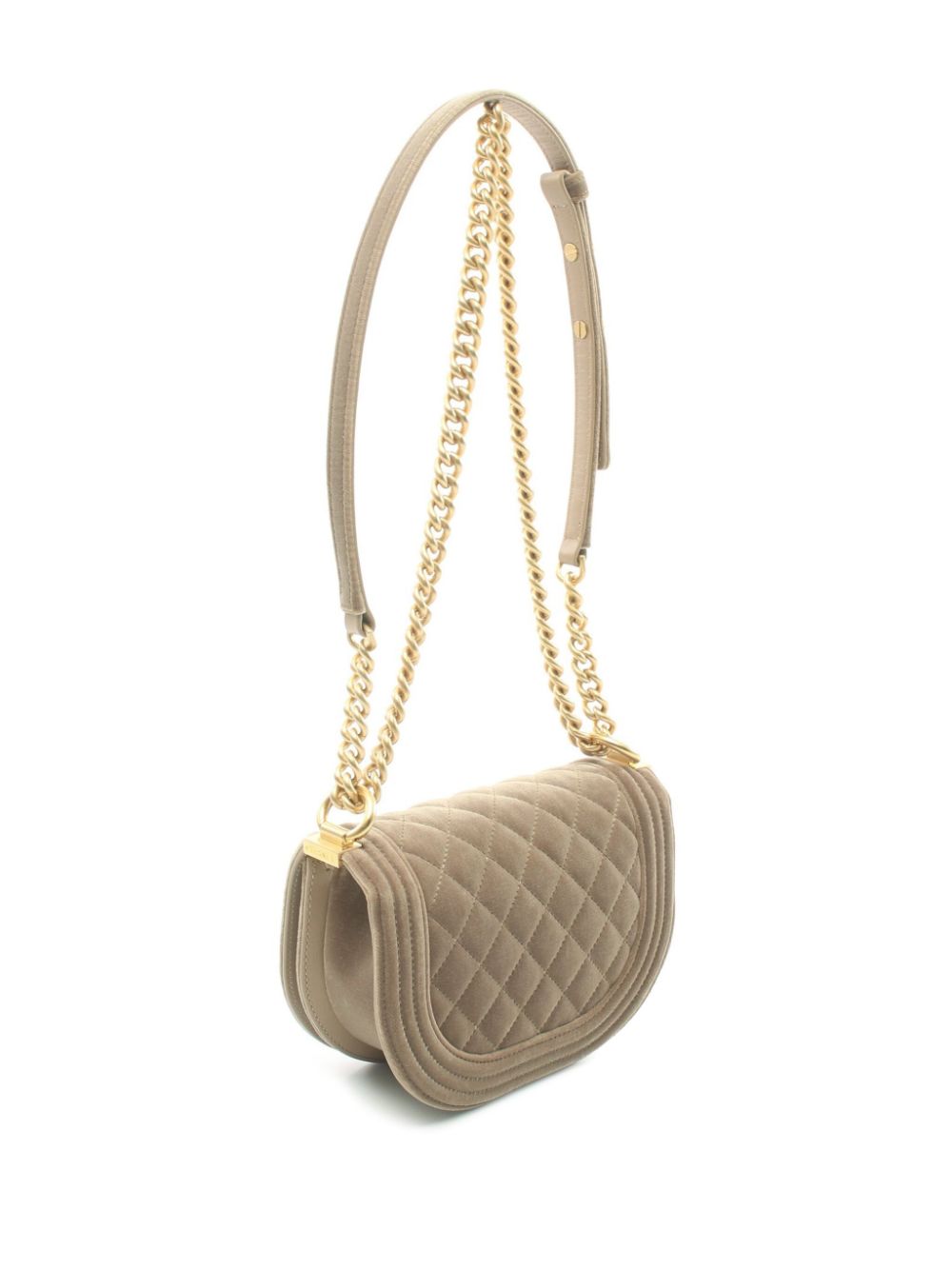 CHANEL Pre-Owned 2021 small Boy Flap shoulder bag - Beige