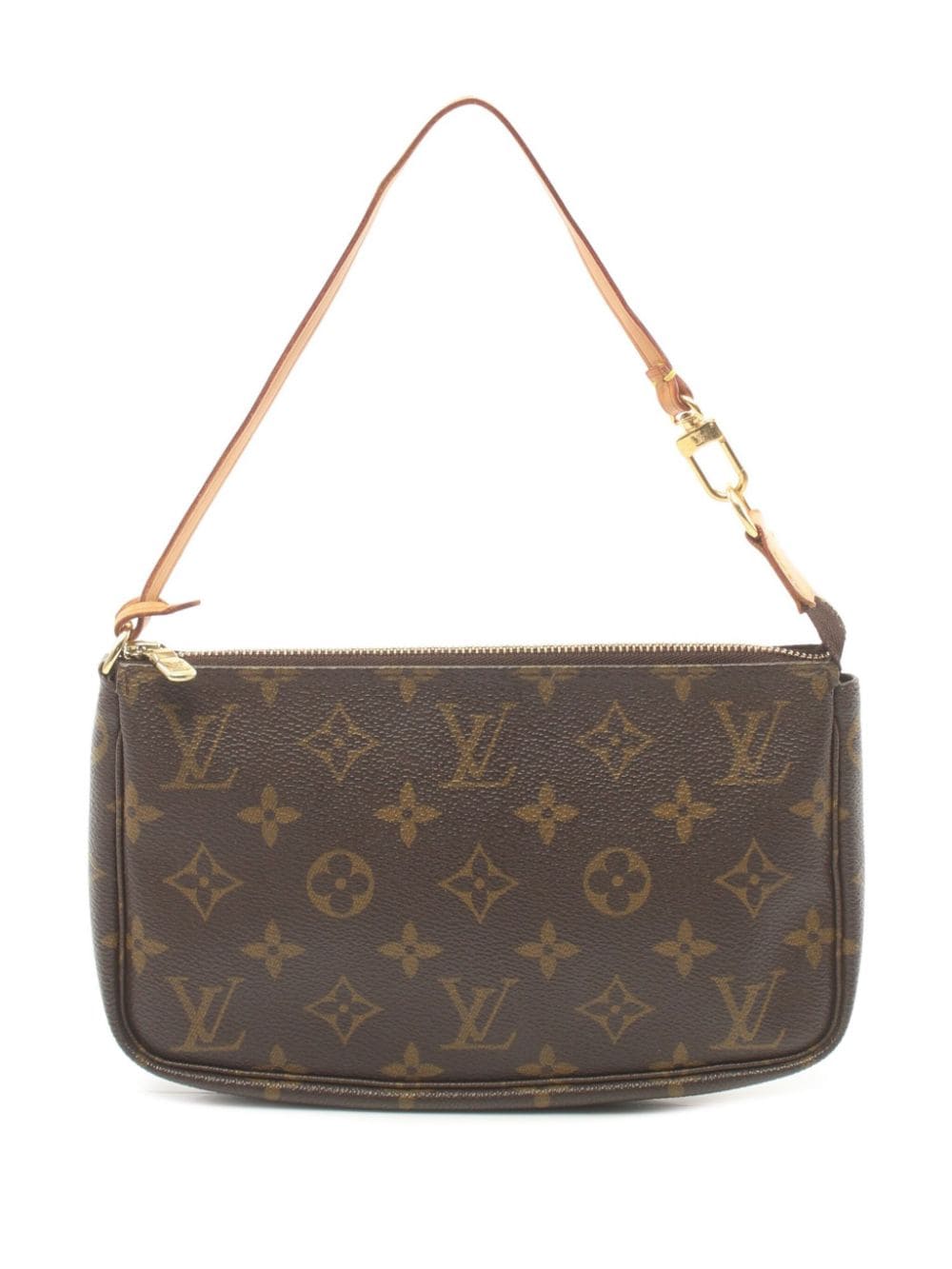 Pre-owned Louis Vuitton 2002 Pochette Accessoires Clutch Bag In Brown