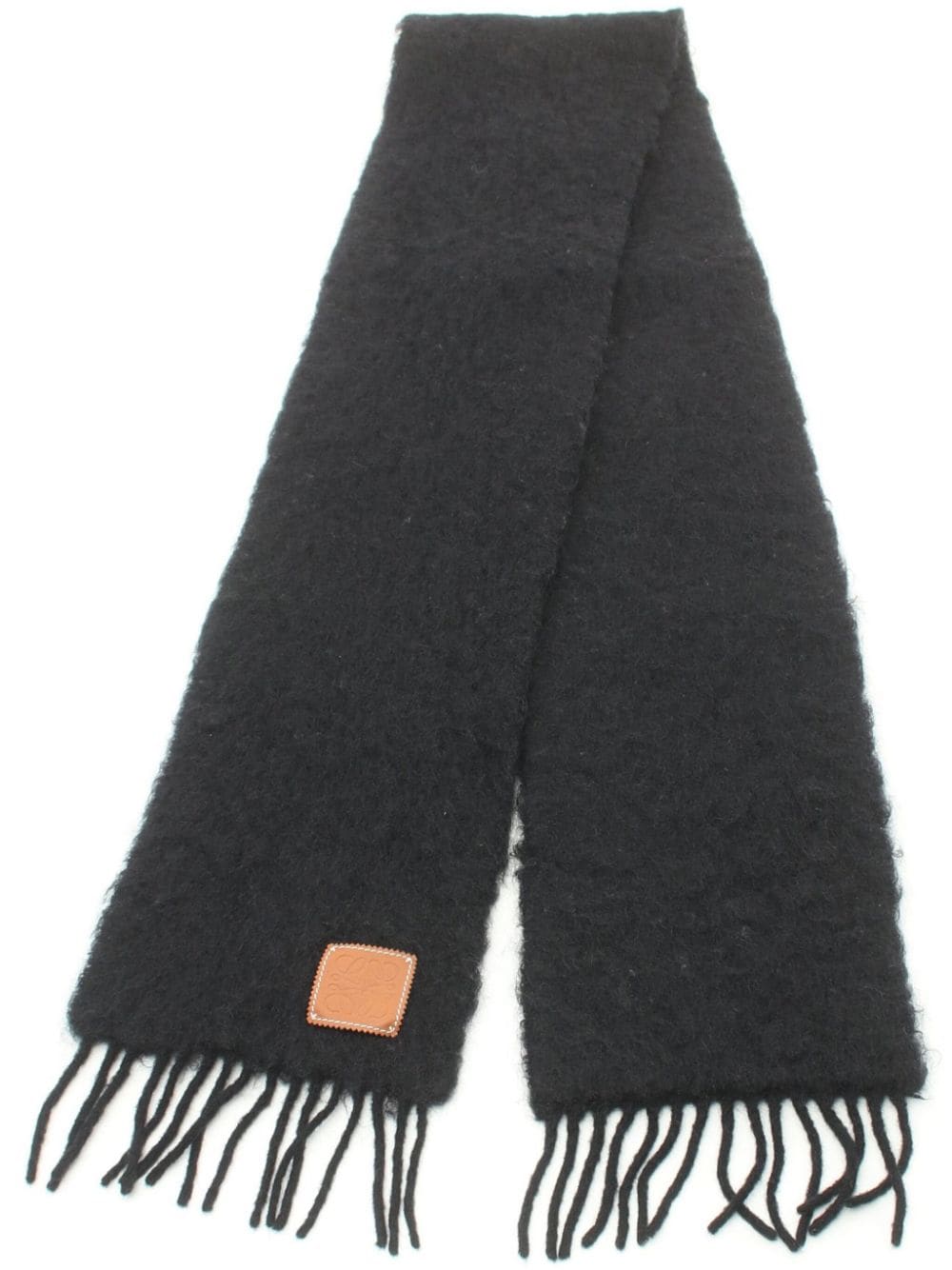 2010s Anagram-appliqué fringed scarf