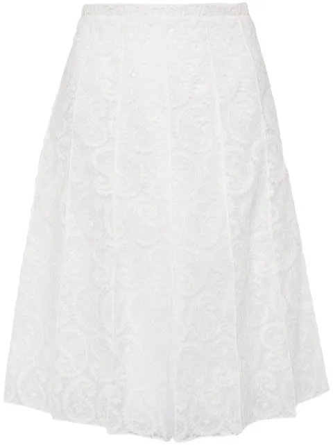 Giambattista Valli pleated lace skirt