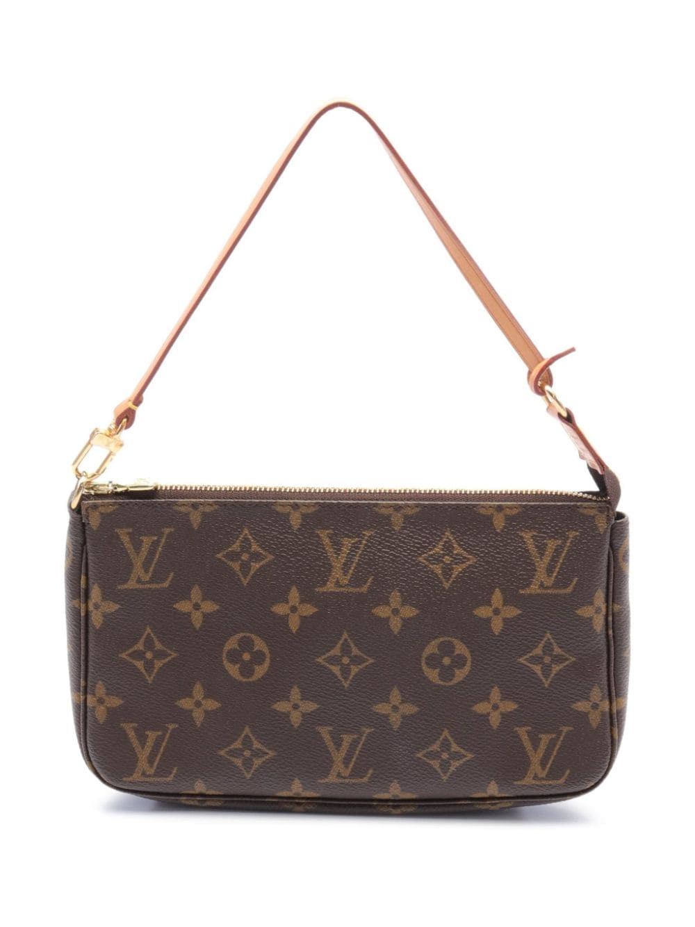 Pre-owned Louis Vuitton 1999 Pochette Accessoires Clutch Bag In Brown