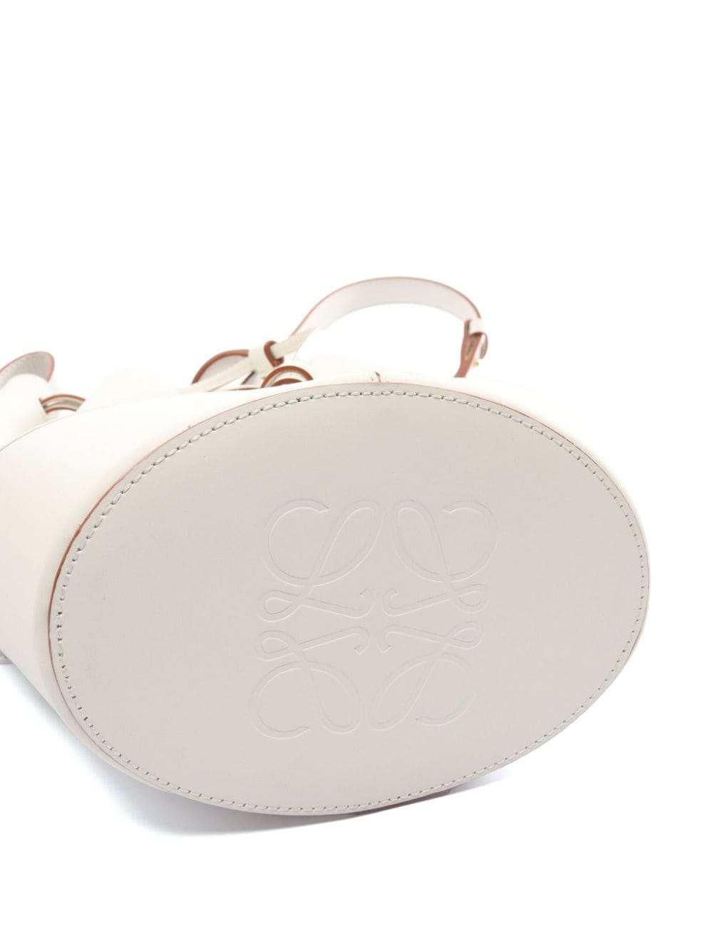 Pre-owned Loewe 2010s Small Balloon Bucket Bag In White