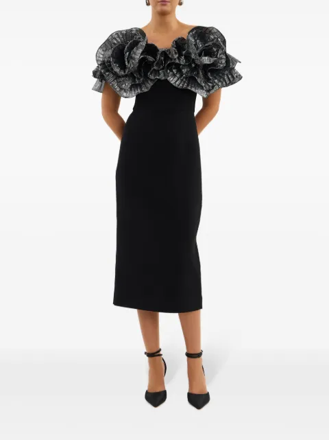 Rebecca Vallance Lumi ruffled midi dress 24021462 - 1