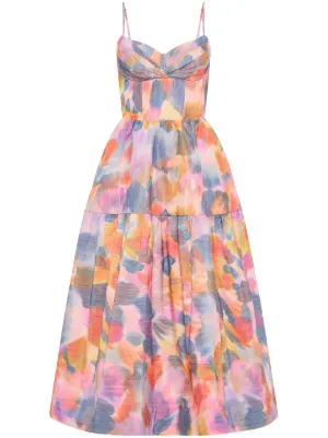 knee length dresses for ladies Picnic Season Maxi Dress Pink main image 0