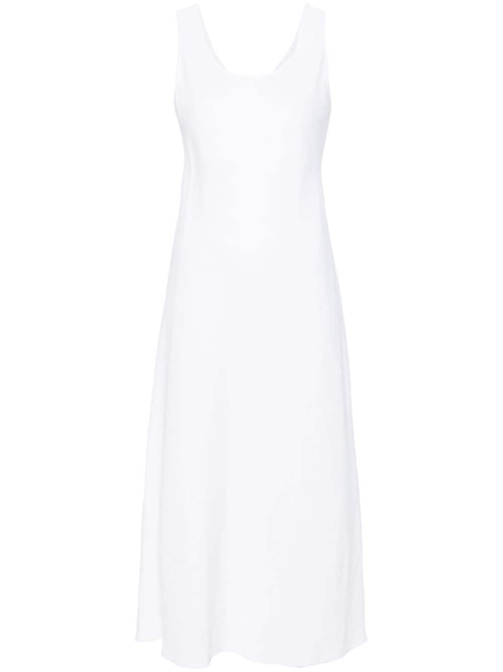 Max Mara Midi-jurk met open rug Wit