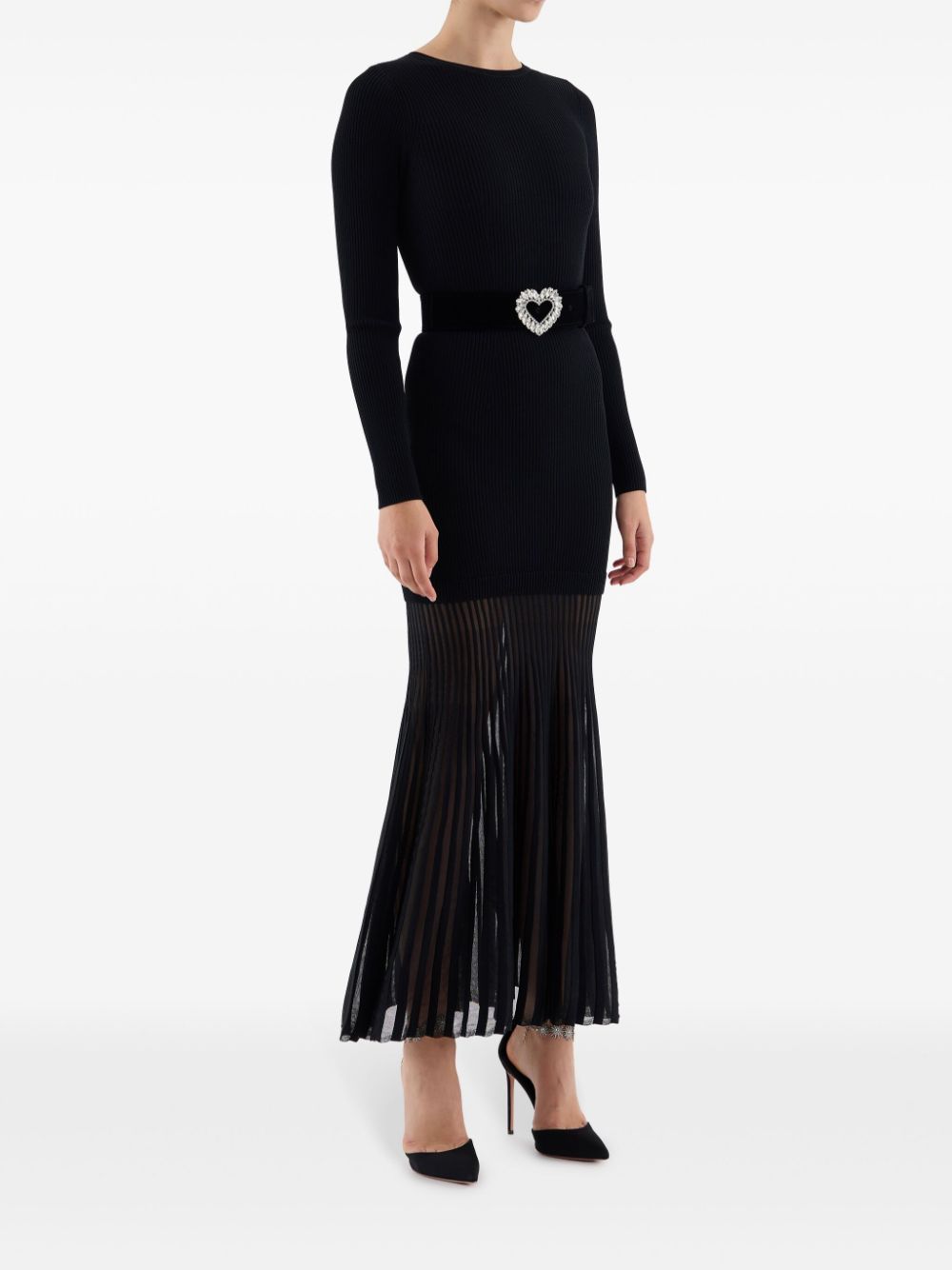 Shop Rebecca Vallance Isa Knit Midi Dress In 黑色