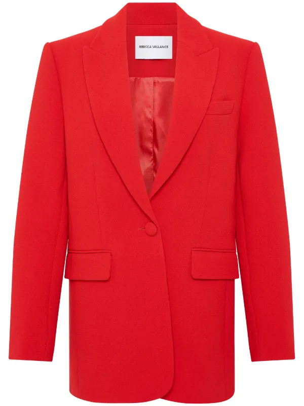 Rebecca Vallance Rory single breasted Blazer Red FARFETCH AO