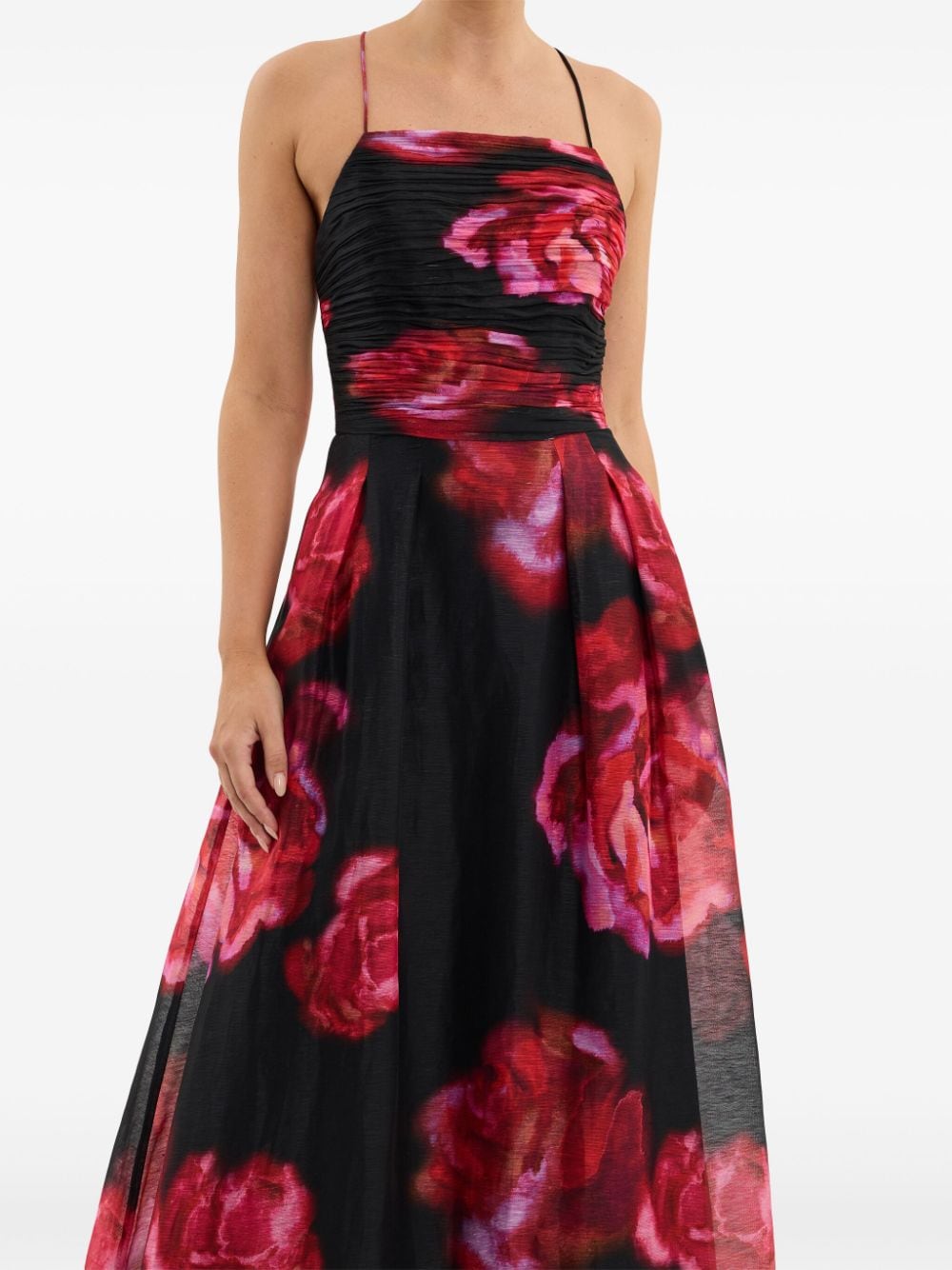 Rebecca Vallance Rosina jurk met bloemenprint Zwart