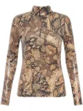 Rebecca Vallance Bellis snake print sequin top - Neutrals