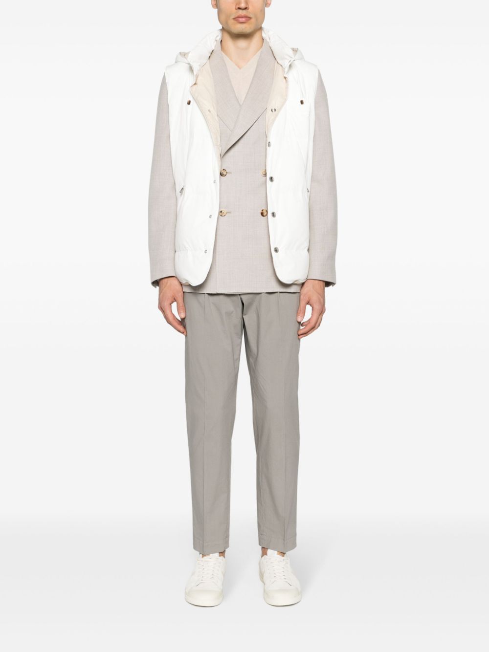 Boglioli double-breasted wool blazer - Beige