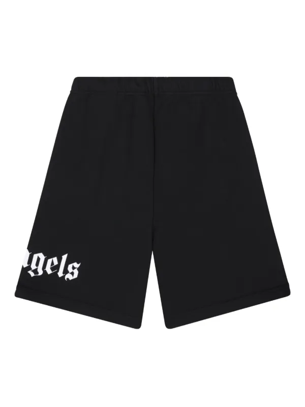 Palm Angels Kids logo-print Track Shorts | Black | FARFETCH