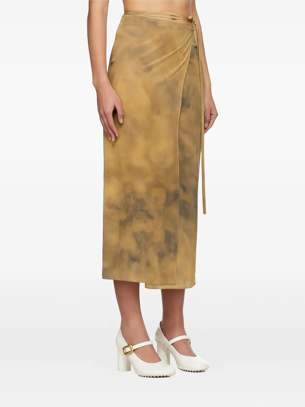 Sportmax Zijden midi-rok Beige