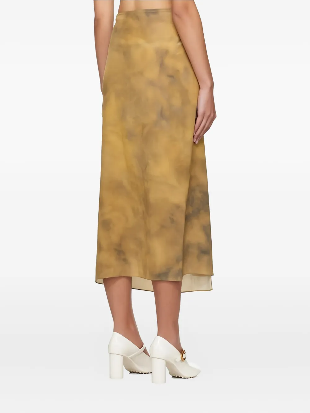 Sportmax Zijden midi-rok Beige