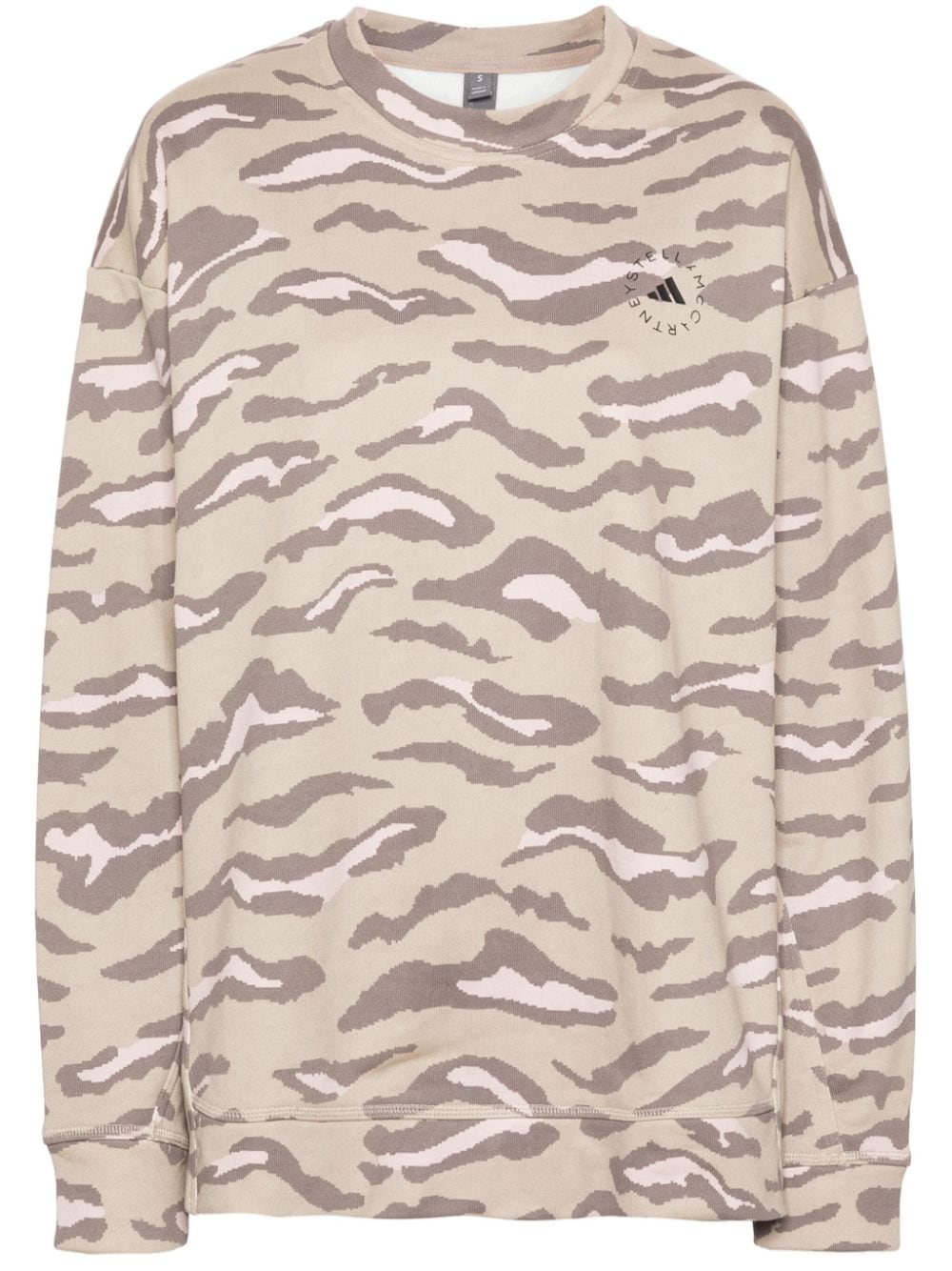 Adidas by Stella McCartney logo-print leopard sweatshirt Bruin