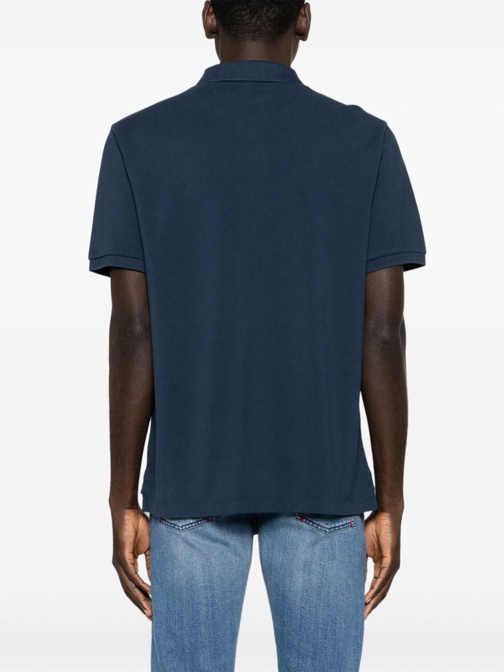 Shop Mc2 Saint Barth Beverly Hills Cotton Polo Shirt In Blue