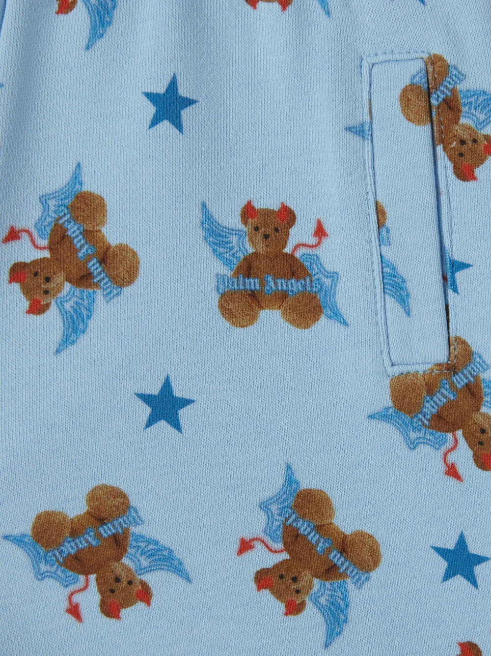 Palm Angels Kids Katoenen trainingsbroek Blauw