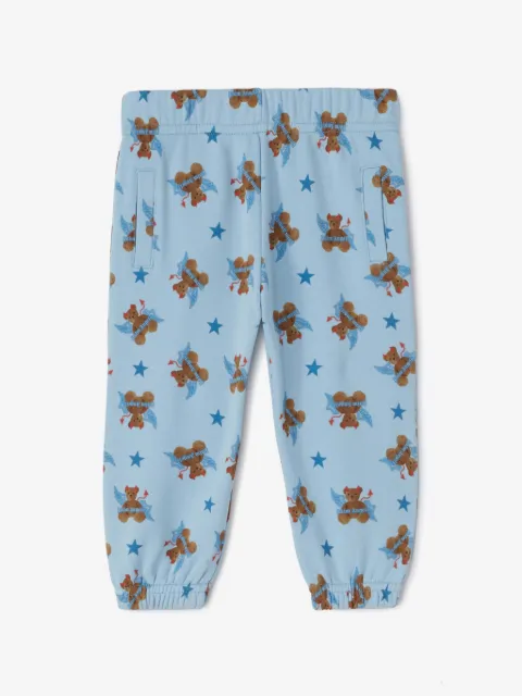 Palm Angels Kids Bear Devil cotton track pants