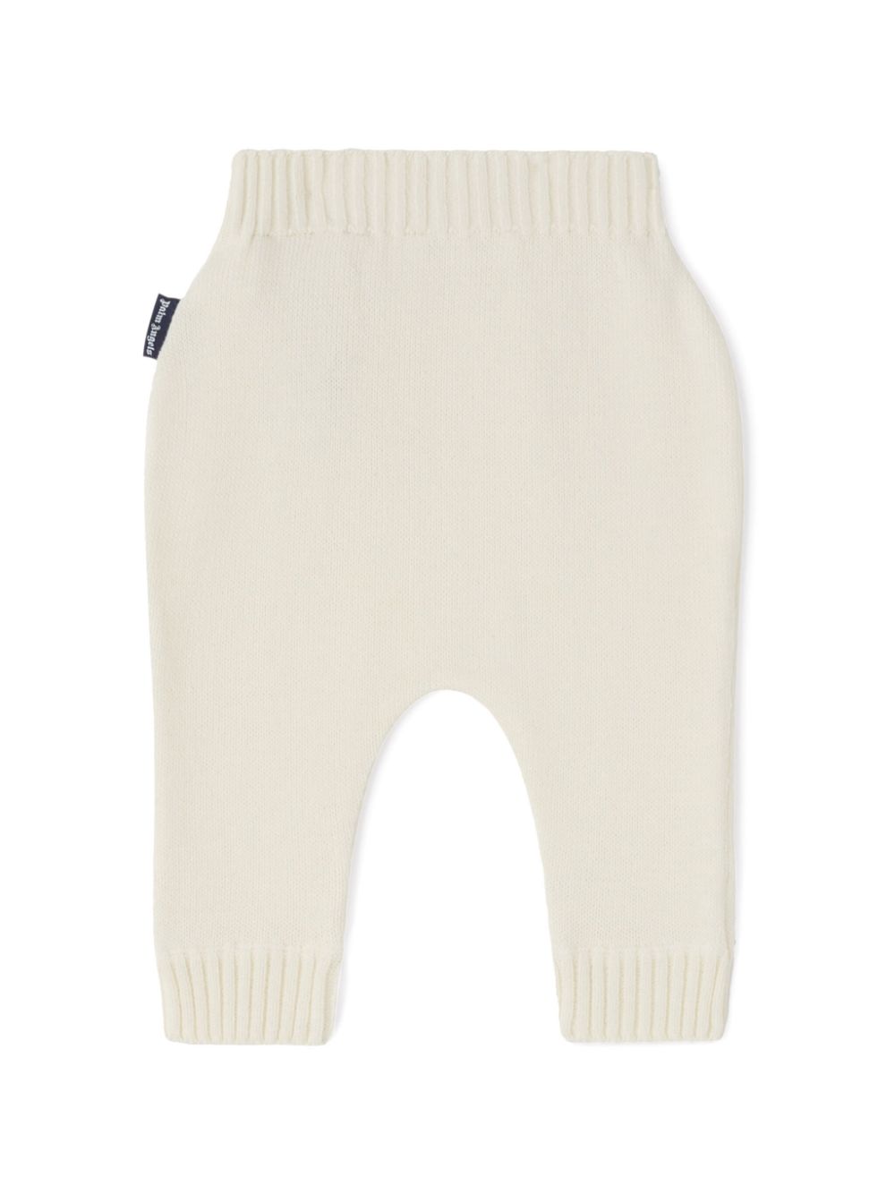 Palm Angels Kids knitted cotton-wool blend trousers - Neutrals