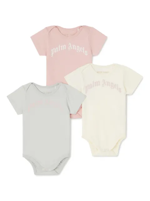 Palm Angels Kids Bodys mit Logo-Print (3er-Set)