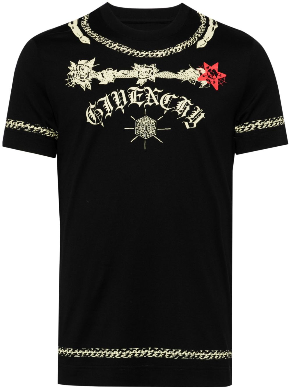 Givenchy Chain Scorpion Cotton T-shirt In Black