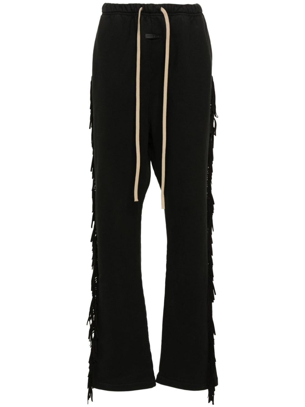 Fear Of God Fringed Track Trousers In Black