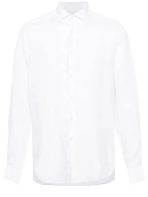 Dell'oglio spread-collar linen shirt
