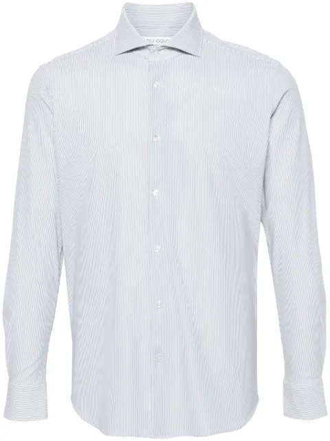 Dell'oglio striped spread-collar shirt
