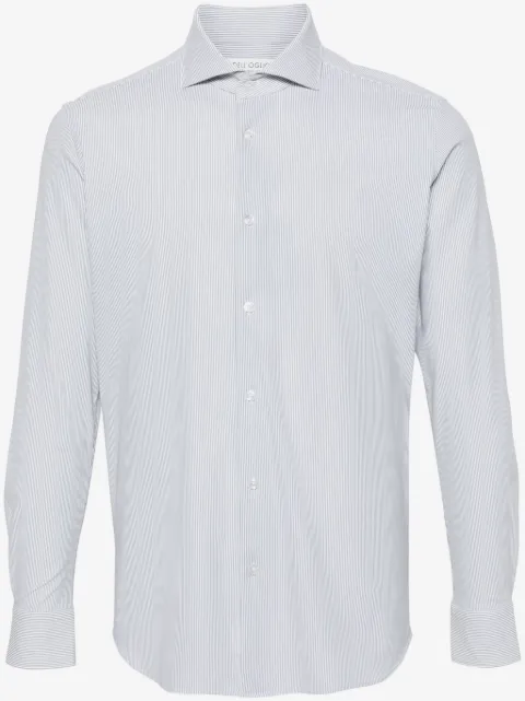 Dell'oglio Camisa listrada com colarinho francês